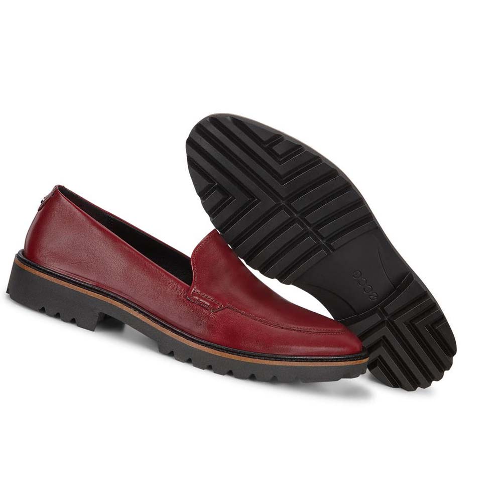 Ecco Incise Tailored Loafers Dam Vinröda | SE 155FDN